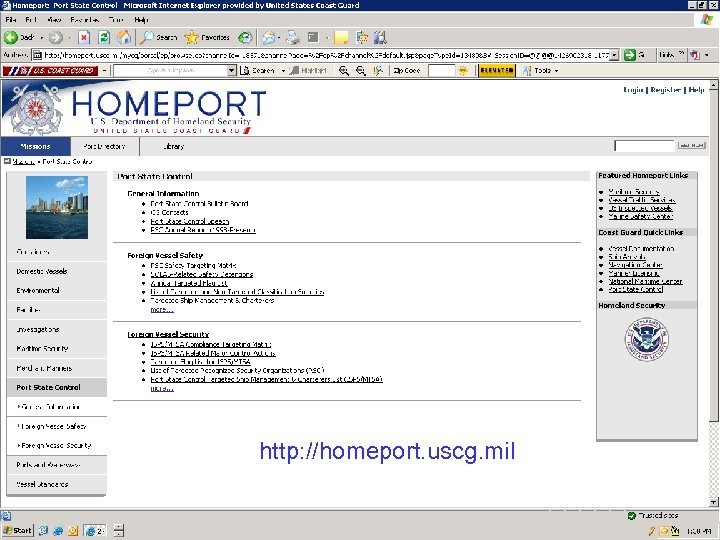 23 http: //homeport. uscg. mil United States Coast Guard 