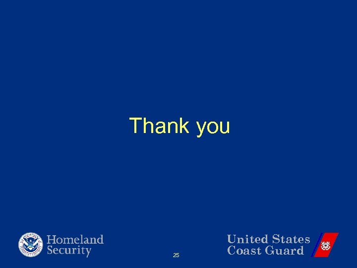 Thank you 25 United States Coast Guard 