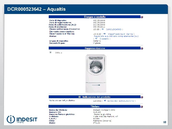 DCR 000523642 – Aqualtis 16 