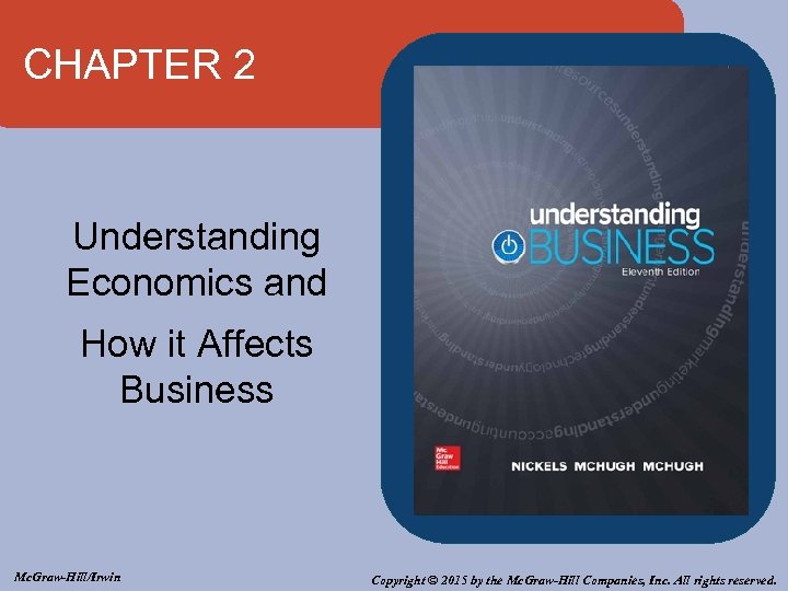 CHAPTER 2 Understanding Economics and How it Affects Business Mc. Graw-Hill/Irwin Copyright © 2015
