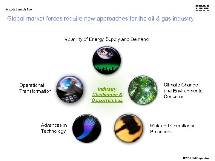 Angola Launch Event Global market forces require new approaches for the oil & gas