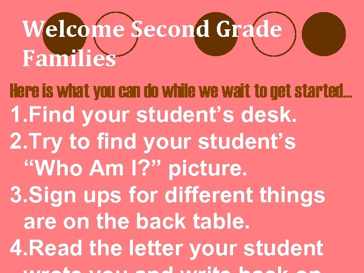 Welcome Second Grade Families Here is what you can do while we wait to