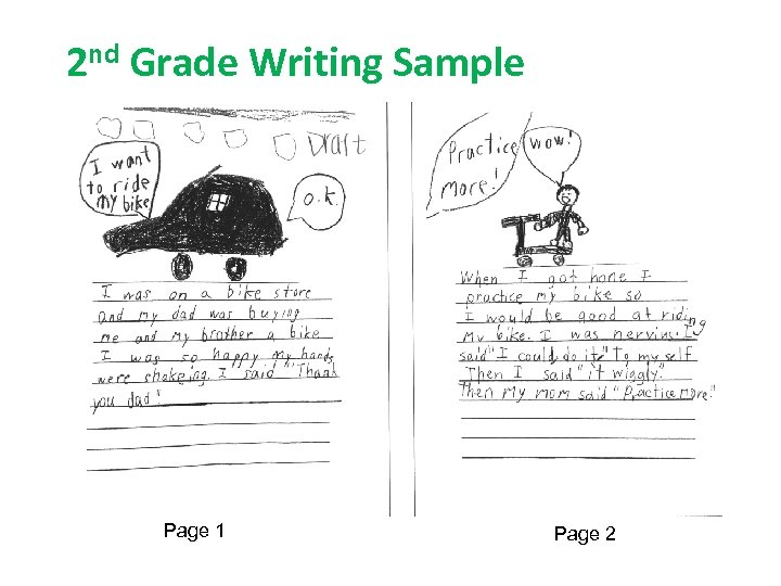 2 nd Grade Writing Sample Page 1 Page 2 