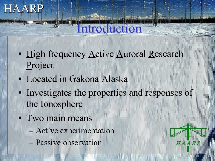 HAARP The HAARP Project By Ted Gerken