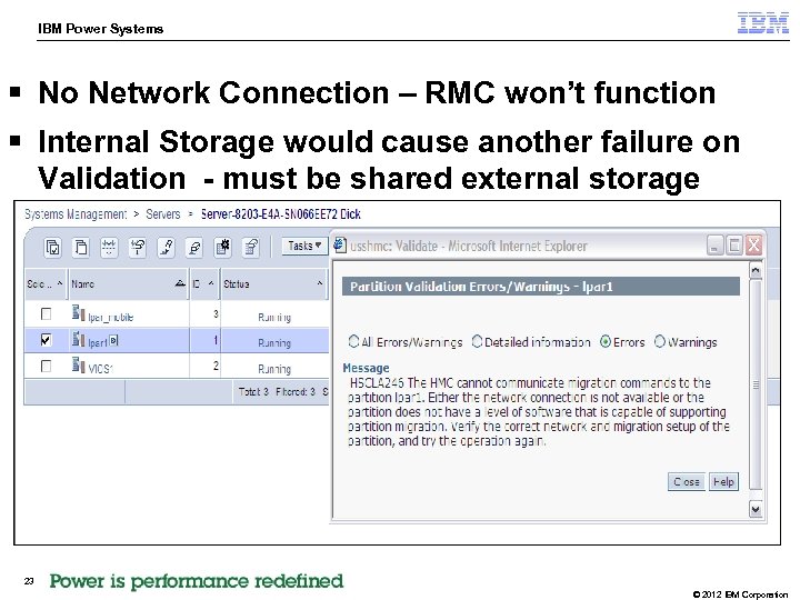 IBM Power Systems STG Technical Enablement Conference § No Network Connection – RMC won’t