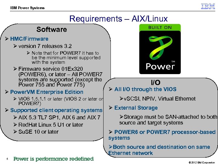 IBM Power Systems STG Technical Enablement Conference Requirements – AIX/Linux Software Ø HMC/Firmware Ø