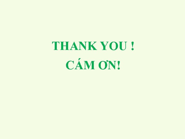 THANK YOU ! CÁM ƠN! 