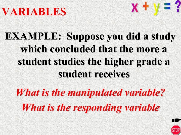 Aim What Are Variables Vocabulary Manipulated Variable