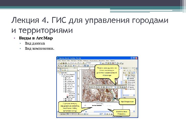 Лекция 4. ГИС для управления городами и территориями • Виды в Arc. Map ▫