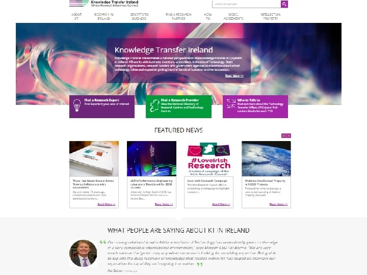 14 Connect at knowledgetransferireland. com 