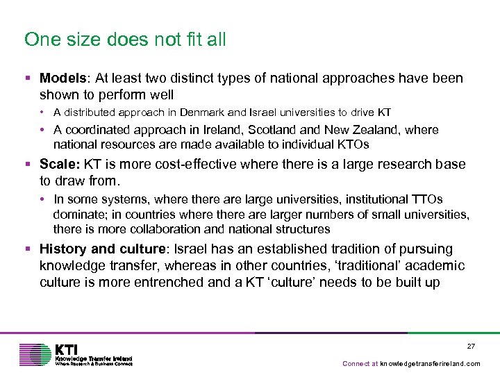 One size does not fit all § Models: At least two distinct types of