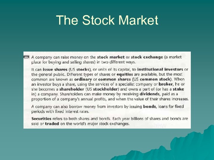 The Stock Market 