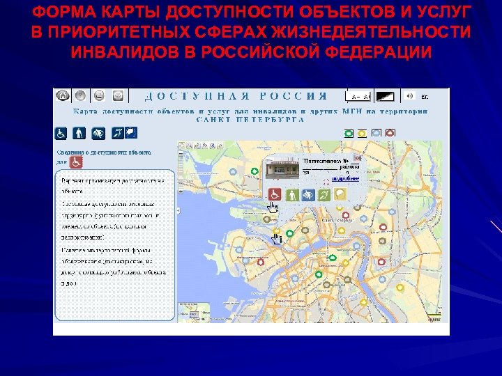 ФОРМА КАРТЫ ДОСТУПНОСТИ ОБЪЕКТОВ И УСЛУГ В ПРИОРИТЕТНЫХ СФЕРАХ ЖИЗНЕДЕЯТЕЛЬНОСТИ ИНВАЛИДОВ В РОССИЙСКОЙ ФЕДЕРАЦИИ