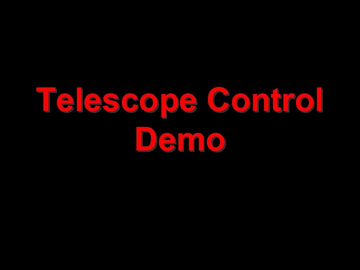 Telescope Control Demo 