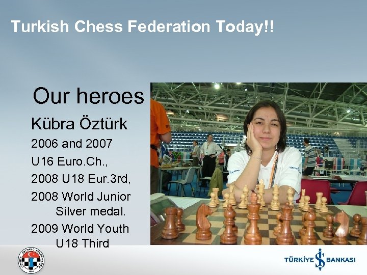 Turkish Chess Federation Today!! Our heroes Kübra Öztürk 2006 and 2007 U 16 Euro.