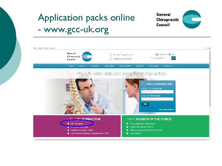 Application packs online - www. gcc-uk. org 