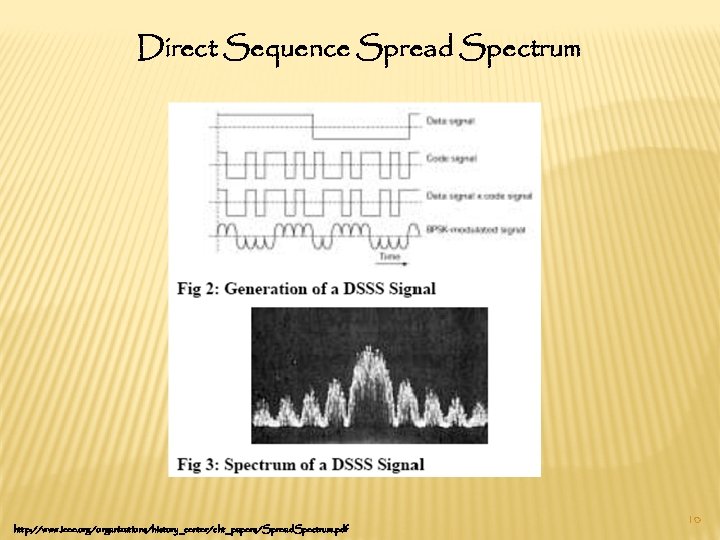 Direct Sequence Spread Spectrum http: //www. ieee. org/organizations/history_center/cht_papers/Spread. Spectrum. pdf 10 