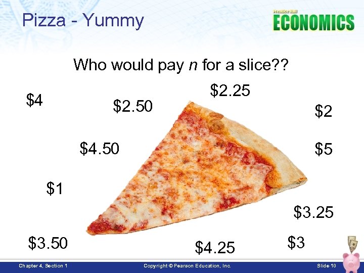 Pizza - Yummy Who would pay n for a slice? ? $4 $2. 50