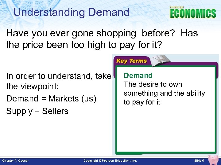 Understanding Demand Have you ever gone shopping before? Has the price been too high