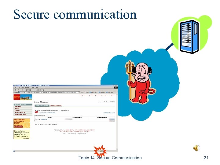 Secure communication Topic 14: Secure Communication 21 