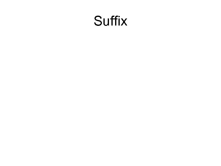 Suffix 