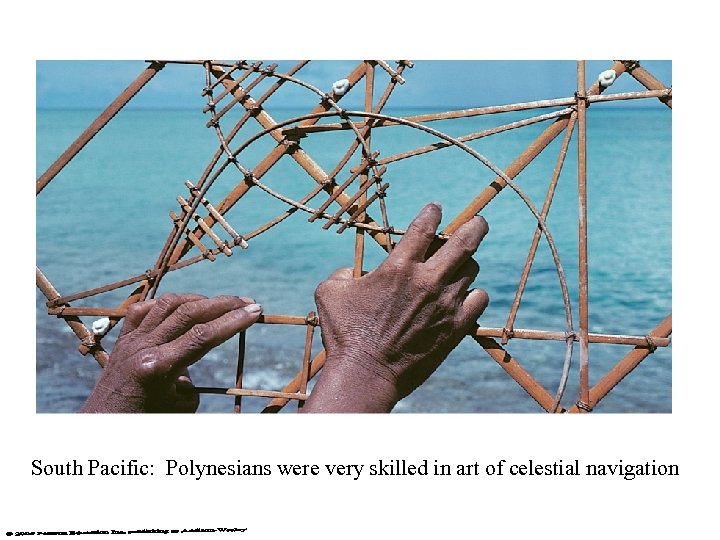South Pacific: Polynesians were very skilled in art of celestial navigation 