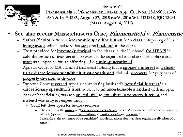 Appendix C Pfannenstiehl v. Pfannenstiehl, Mass. App. Ct. , Nos. 13 -P-906, 13 -P