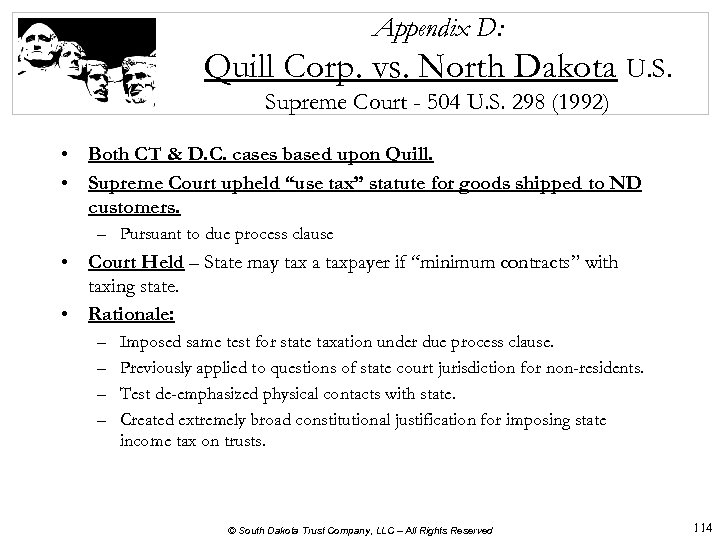 Appendix D: Quill Corp. vs. North Dakota U. S. Supreme Court - 504 U.