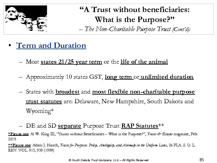 “A Trust without beneficiaries: What is the Purpose? ” – The Non-Charitable Purpose Trust