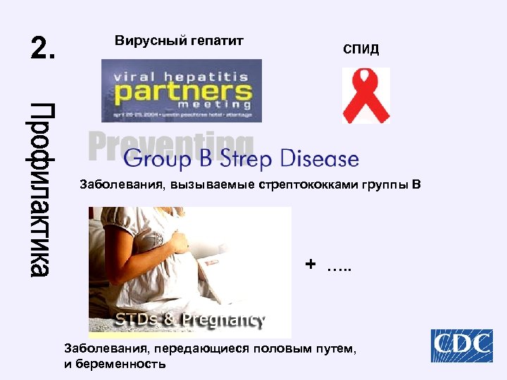 2. Вирусный гепатит СПИД Заболевания, вызываемые стрептококками группы В + …. . Заболевания, передающиеся