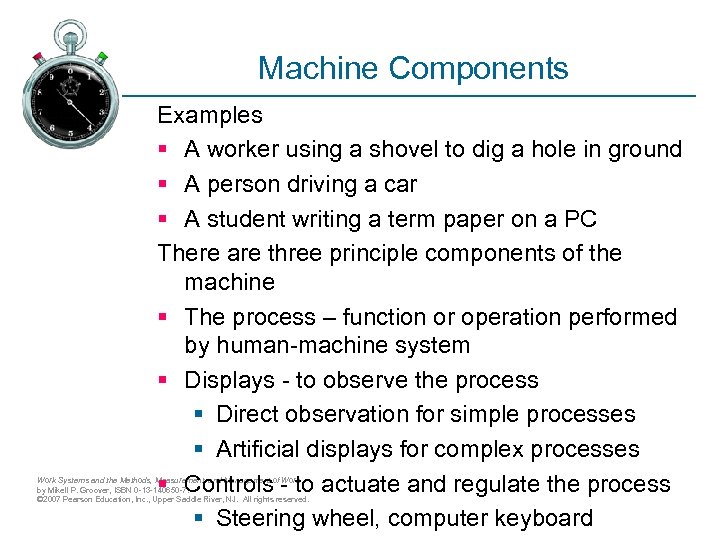 Machine Components Examples § A worker using a shovel to dig a hole in