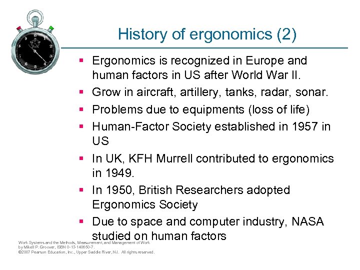 History of ergonomics (2) § Ergonomics is recognized in Europe and human factors in