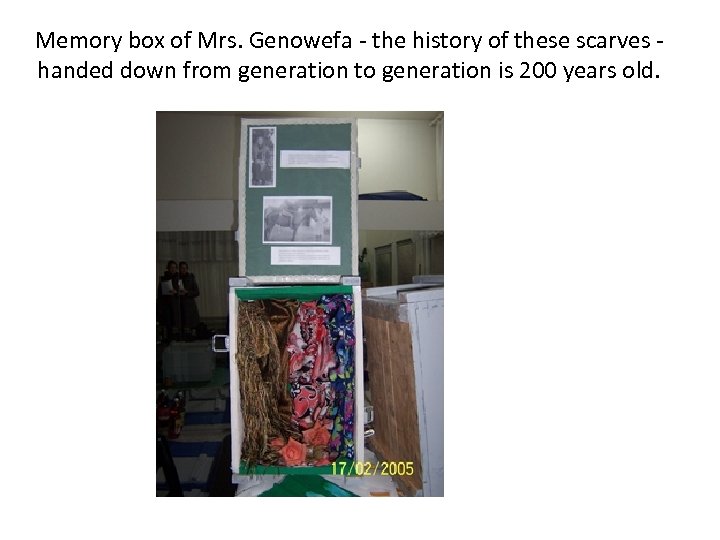 Memory box of Mrs. Genowefa - the history of these scarves - handed down