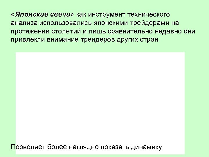  «Японские свечи» как инструмент технического анализа использовались японскими трейдерами на протяжении столетий и