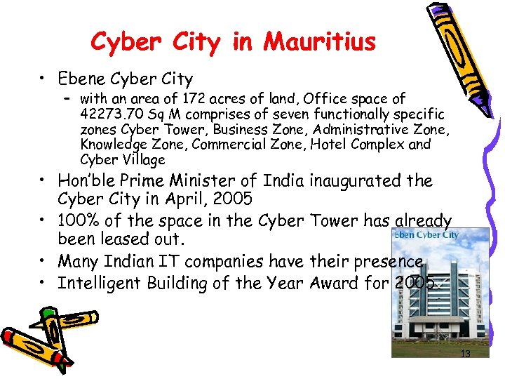 Cyber City in Mauritius • Ebene Cyber City – with an area of 172