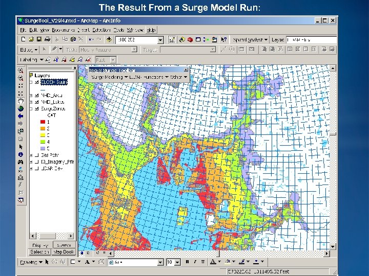 The Result From a Surge Model Run: 
