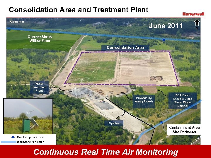 Consolidation Area and Treatment Plant Airport Road June 2011 N Current Shrub Willow Farm