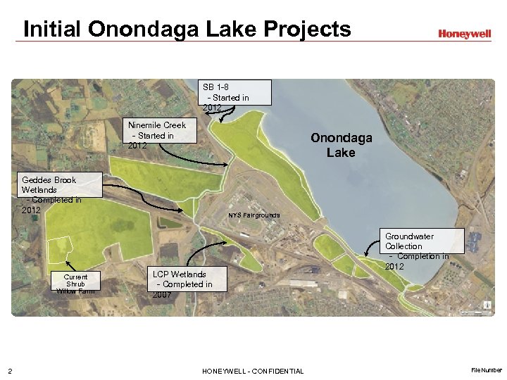 Initial Onondaga Lake Projects SB 1 -8 - Started in 2012 Ninemile Creek -