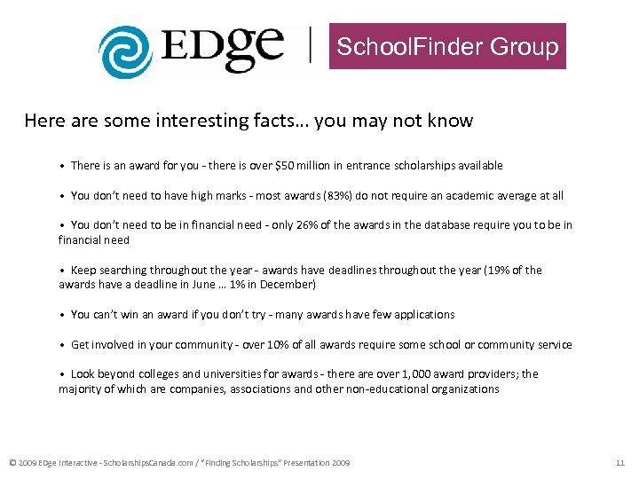 School. Finder Group Here are some interesting facts… you may not know • There
