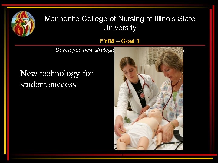 Mennonite College of Nursing at Illinois State University FY 08 – Goal 3 Developed