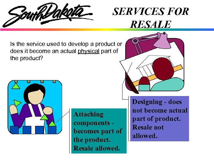 SERVICES FOR RESALE Is the service used to develop a product or does it