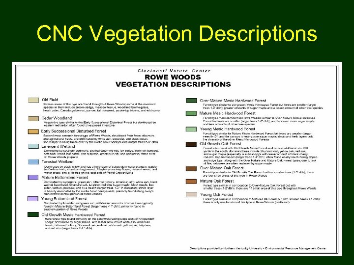 CNC Vegetation Descriptions 