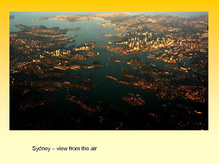 Sydney – view from the air 