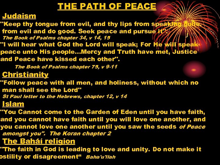 Judaism THE PATH OF PEACE 