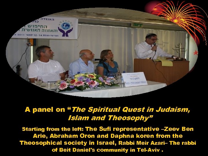 A panel on “The Spiritual Quest in Judaism, Islam and Theosophy” Starting from the