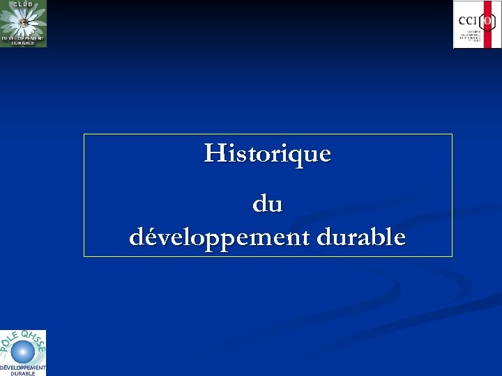 Historique du développement durable 