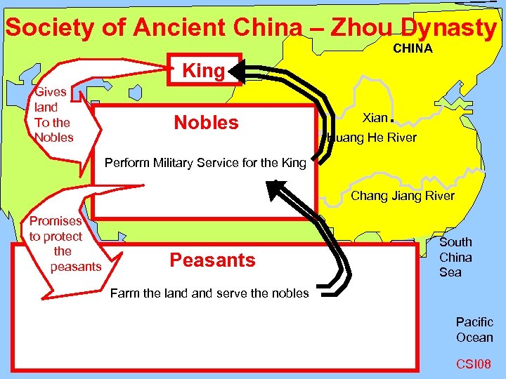 Society of Ancient China – Zhou Dynasty CHINA King Gives land To the Nobles