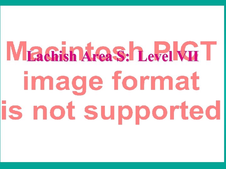 Lachish Area S: Level VII 