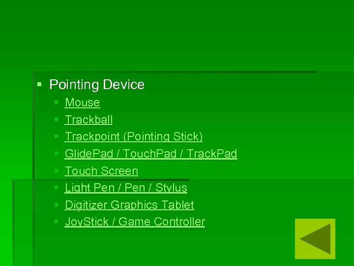 Pointing device