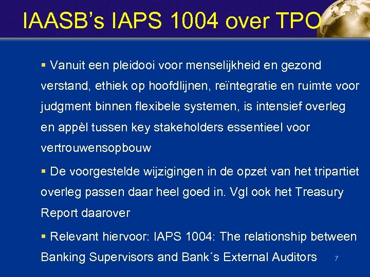 IAASB’s IAPS 1004 over TPO § Vanuit een pleidooi voor menselijkheid en gezond verstand,